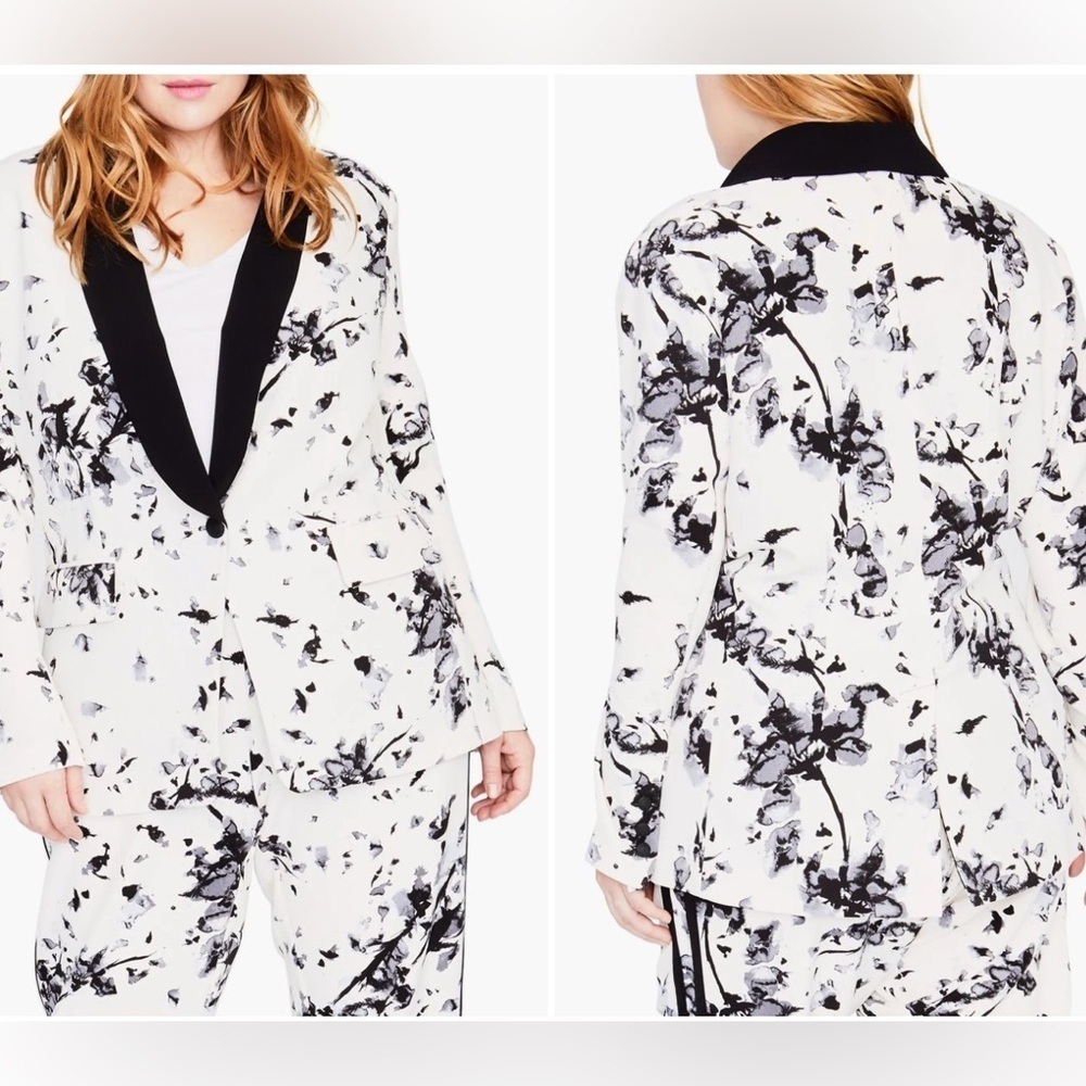 RACHEL Rachel Roy Sailor Floral Blazer 10